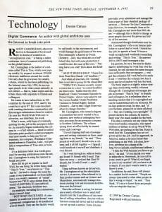 A reproduction of the column from the New York Times.