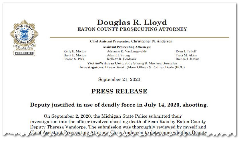 Image of prosecutor's press release.
