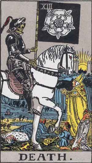 The Angel of Death, as depicted on a 1909 Tarot card