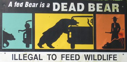 Sign: 'A Fed Bear is a Dead Bear'
