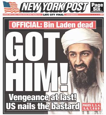 New York Post's front page today
